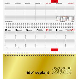 Tischkalender Rido-Ide 7036121916, Septant, 2026