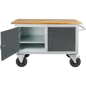 Produktbild für Werkbank ADB 44744, anthrazit, mit Rollen