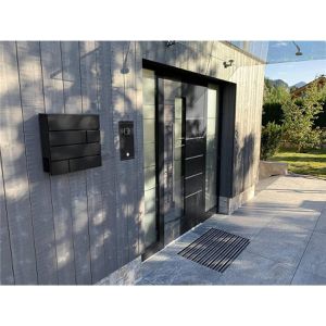 Produktbild für Briefkasten Metzler Modell-G, schwarz, aus Stahl