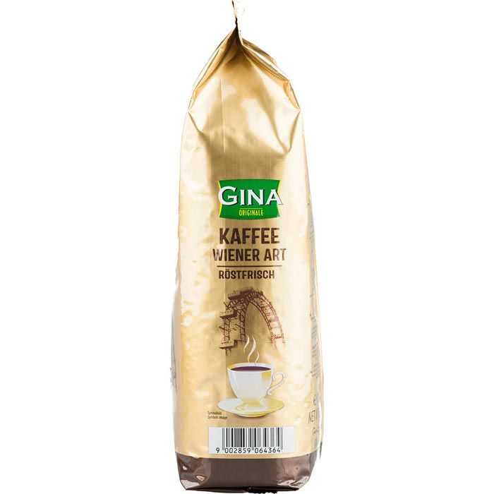 Gina Wiener Kaffee ganze Bohnen 1 kg Kaffee - Böttcher AG
