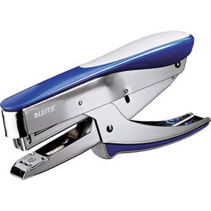 Heftzange Leitz 5548-00-33, aus Metall, blau/silber
