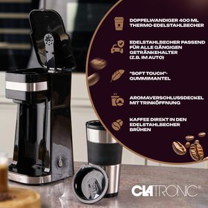 Produktbild für Kaffeemaschine Clatronic KA 3733, mit Thermosbecher