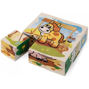 Produktbild für Motorikspielzeug Eichhorn Bilderwürfel Bauernhof