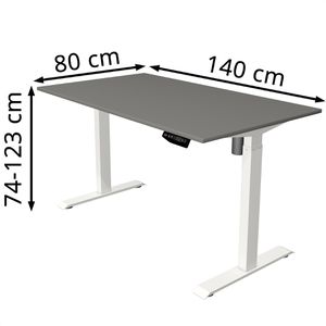 Produktbild für Schreibtisch Kerkmann Move 1, graphit / weiß