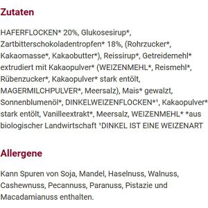 Produktbild für Müsliriegel Alnatura Schoko, BIO