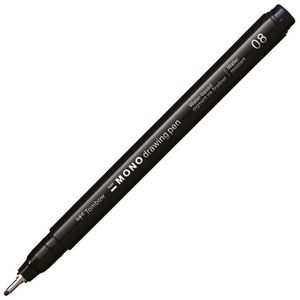 Produktbild für Fineliner Tombow Mono drawing pen 08, schwarz
