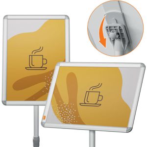 Produktbild für Infoständer Nobo 1902384 aus Aluminium, silber, A3