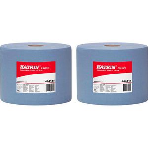 Putztuchrolle Katrin Classic L 2, 464118, aus Zellstoff, blau