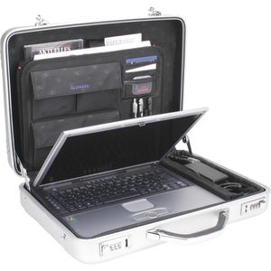 Produktbild für Aktenkoffer Alumaxx 45188 Mercato, silber, mit Laptopfach