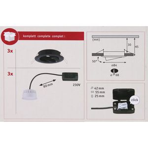 Produktbild für LED-Einbaustrahler Paulmann Nova Coin, warmweiß