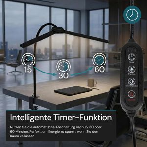 Produktbild für Schreibtischlampe Luxula LX700159, schwarz, LED, dimmbar