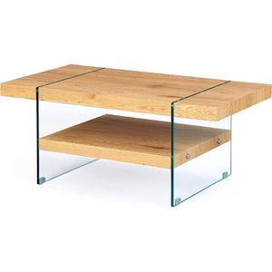 Couchtisch Inter-Link 50111014, aus Holz / Glas, wildeiche