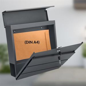 Produktbild für Briefkasten Monzana 108102, anthrazit, aus Stahl