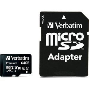 Produktbild für Micro-SD-Karte Verbatim Premium, 44084, 64GB