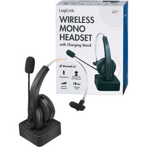Produktbild für Headset LogiLink BT0059 Wireless, mit Ladestation