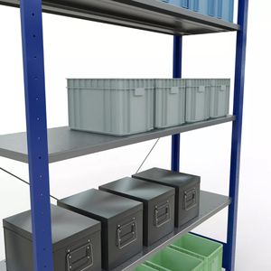 Produktbild für Schwerlastregal Schulte 12740-130-B, 5 Metallböden
