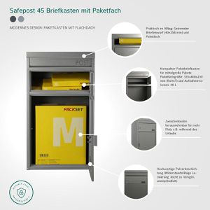 Produktbild für Paketbriefkasten SafePost 900252 ScanPro 45