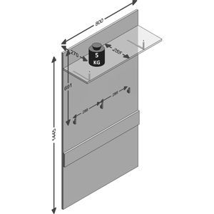 Produktbild für Wandgarderobe FMD-Möbel Bristol 200, 4020-200, Holz