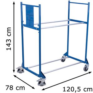 Produktbild für Reifenwagen VARIOfit sw-646.003, Metall, blau, für 8 Reifen