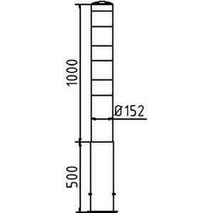 Produktbild für Rammschutzpoller Schake 40151HB, herausnehmbar