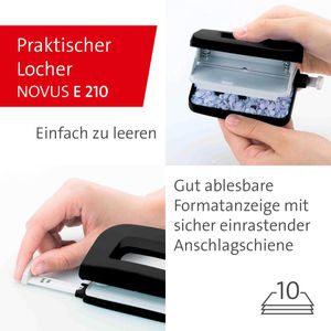 Produktbild für Heftgerät Novus Twinset E15/E210, 020-1829, inkl. Locher