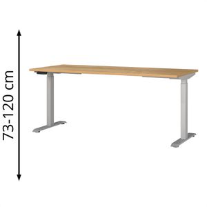 Schreibtisch Germania Mailand, 7909-641, eiche / silber