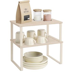 Küchenregal Songmics KCS002W02, cremeweiß, 2er Set