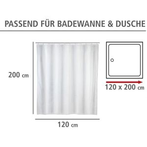Produktbild für Duschvorhang Wenko Anti-Schimmel Uni, 120 x 200 cm