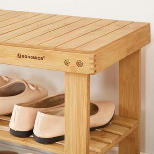 Produktbild für Schuhbank Songmics LBS04N, braun, aus Bambus