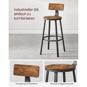Produktbild für Barhocker Vasagle LBC026B01V1, mit Lehne