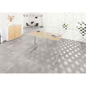 Produktbild für Schreibtisch Hammerbacher XMKA 16, eiche / silber