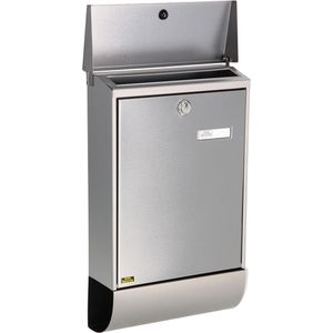 Produktbild für Briefkasten Burg-Wächter Oslo 37670 NI, silber, aus Edelstahl