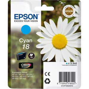 Produktbild für Tinte Epson 18 C13T180240 Gänseblümchen, cyan
