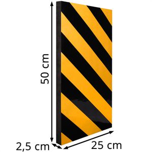 Produktbild für Wandschutz APA eckig, schwarz/gelb