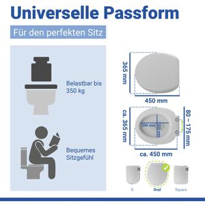 Produktbild für WC-Sitz Wenko Tavola 24080800, oval, aus Duroplast