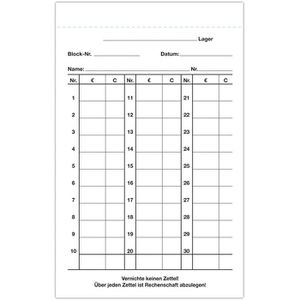 Produktbild für Kassenblock Herlitz 882613, A6