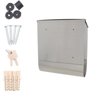 Produktbild für Briefkasten Rottner T03898 Villa Spezial Set, silber Edelstahl