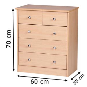 Produktbild für Kommode Wohnling Prue WL1.338, buche