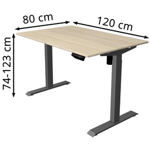 Produktbild für Schreibtisch Kerkmann Move 1, ahorn / anthrazit
