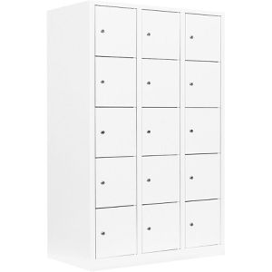 Produktbild für Schließfachschrank Lüllmann 523537, weiß