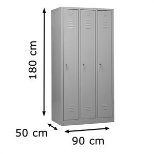 Produktbild für Spind G-Office WRC/3.1890, lichtgrau