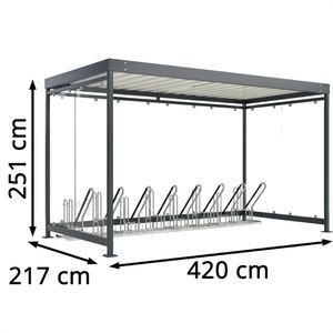 Produktbild für Fahrradunterstand WSM Pro Köln Bike K4 4702 XBF, anthrazit
