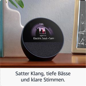 Produktbild für Wecker Amazon Echo Spot 2024 weiß, digital