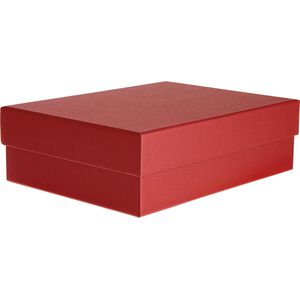 Produktbild für Geschenkbox Rössler-Papier Boxline Metallic Granat, rot