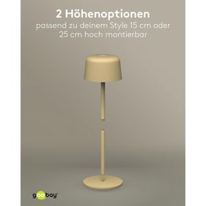 Produktbild für Tischlampe Goobay 77678, beige mit LED