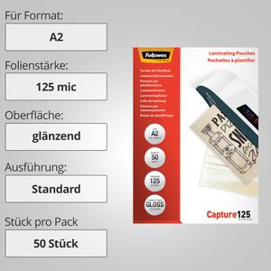 Produktbild für Laminierfolien Fellowes 53093, DIN A2