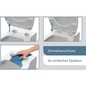 Produktbild für WC-Sitz Schütte Water Lily 82582, oval, aus Duroplast