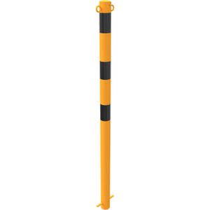 Produktbild für Absperrpfosten Schake 460BG/2, 2 Ösen, schwarz/gelb, Metall