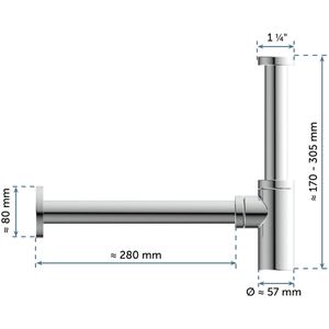 Produktbild für Siphon Kirchhoff Flaschensiphon für Waschbecken