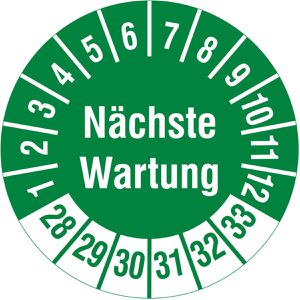 Prüfplaketten Böttcher-AG Nächste Wartung